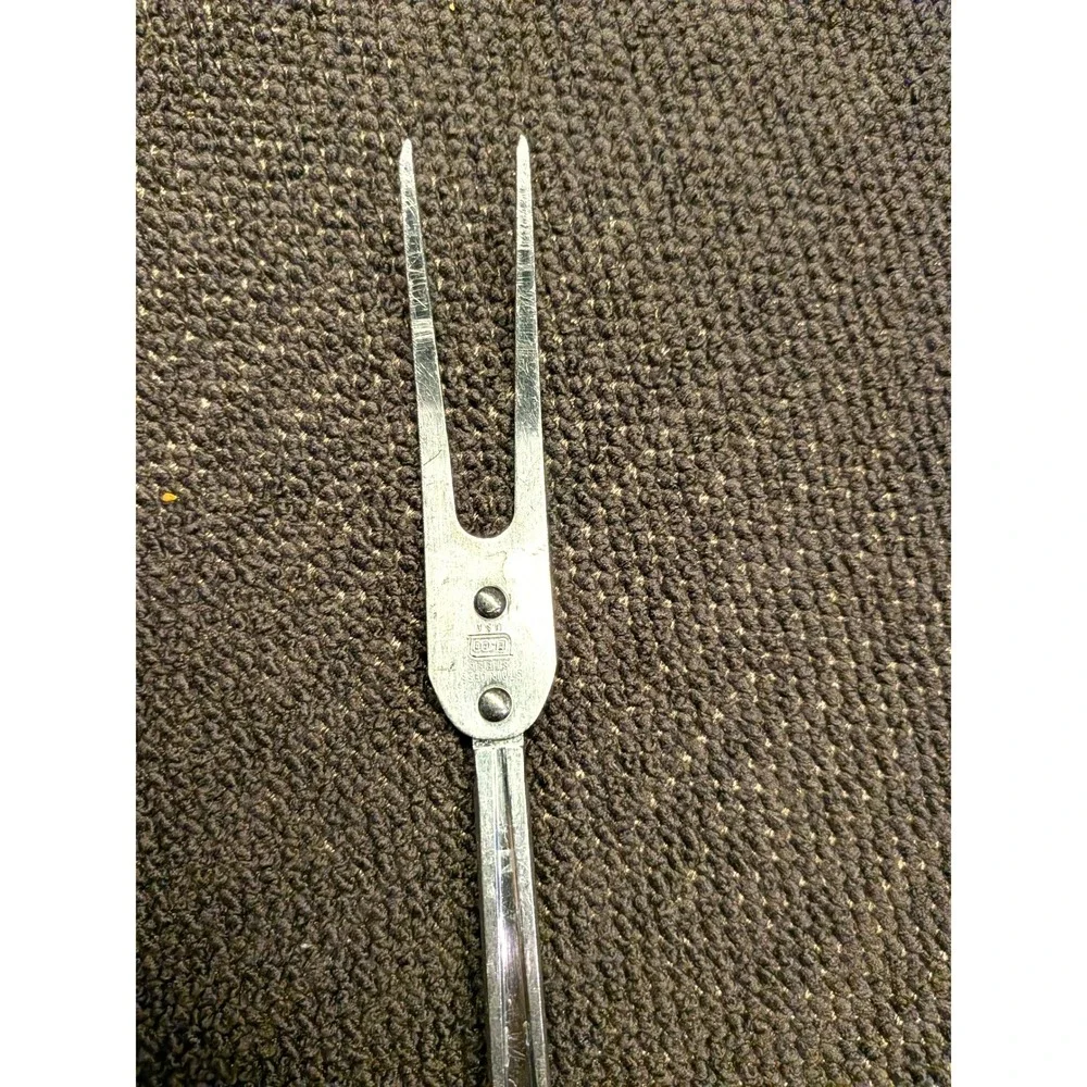 Vintage Ekco USA Stainless Steel Meat Carving Fork‎ Mid-Century Kitchenware